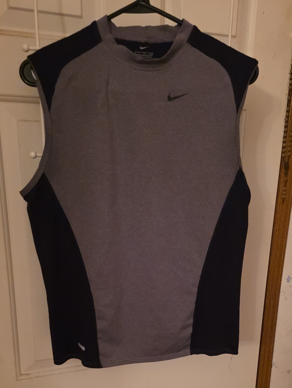 Nike Gray and Black Athletic Tank Top